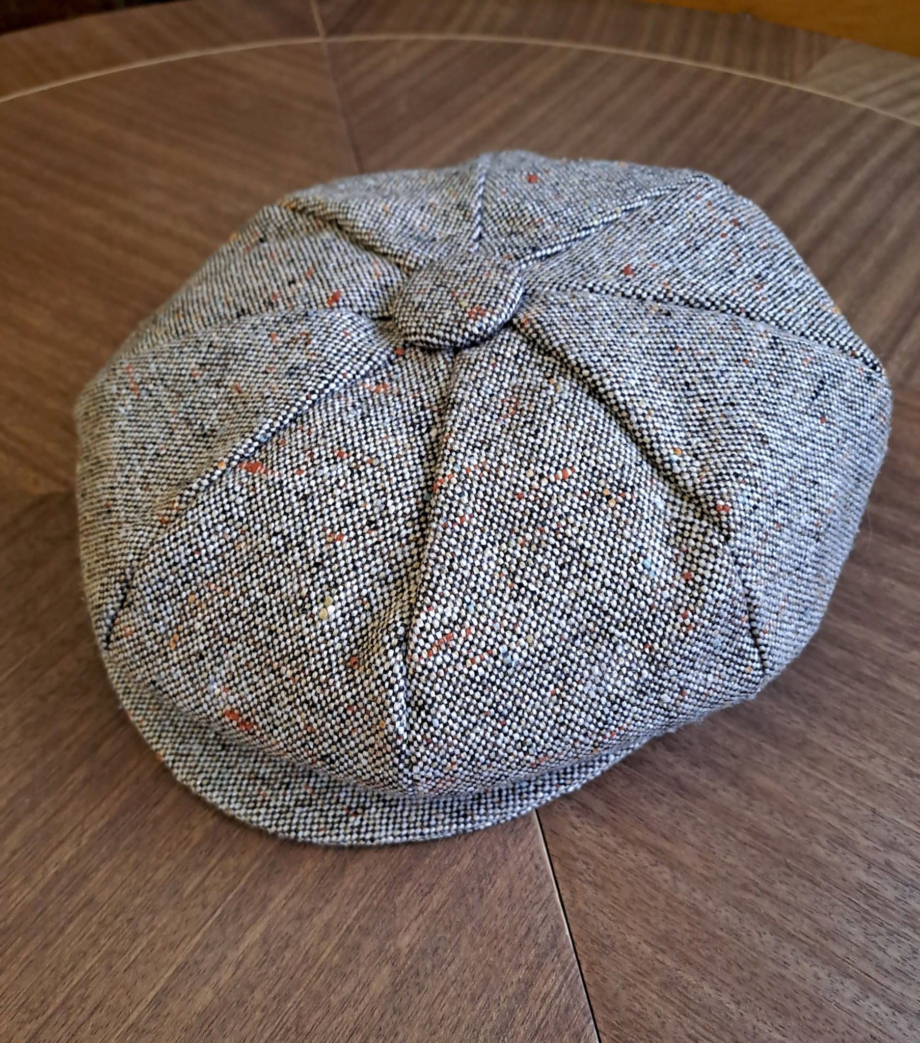VINTAGE 60-TAL Keps gubbkeps flecked tweed newsboy cap VEB DDR