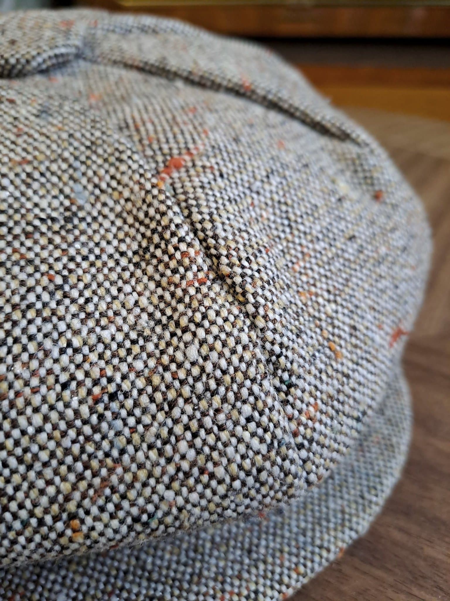 VINTAGE 60-TAL Keps gubbkeps flecked tweed newsboy cap VEB DDR