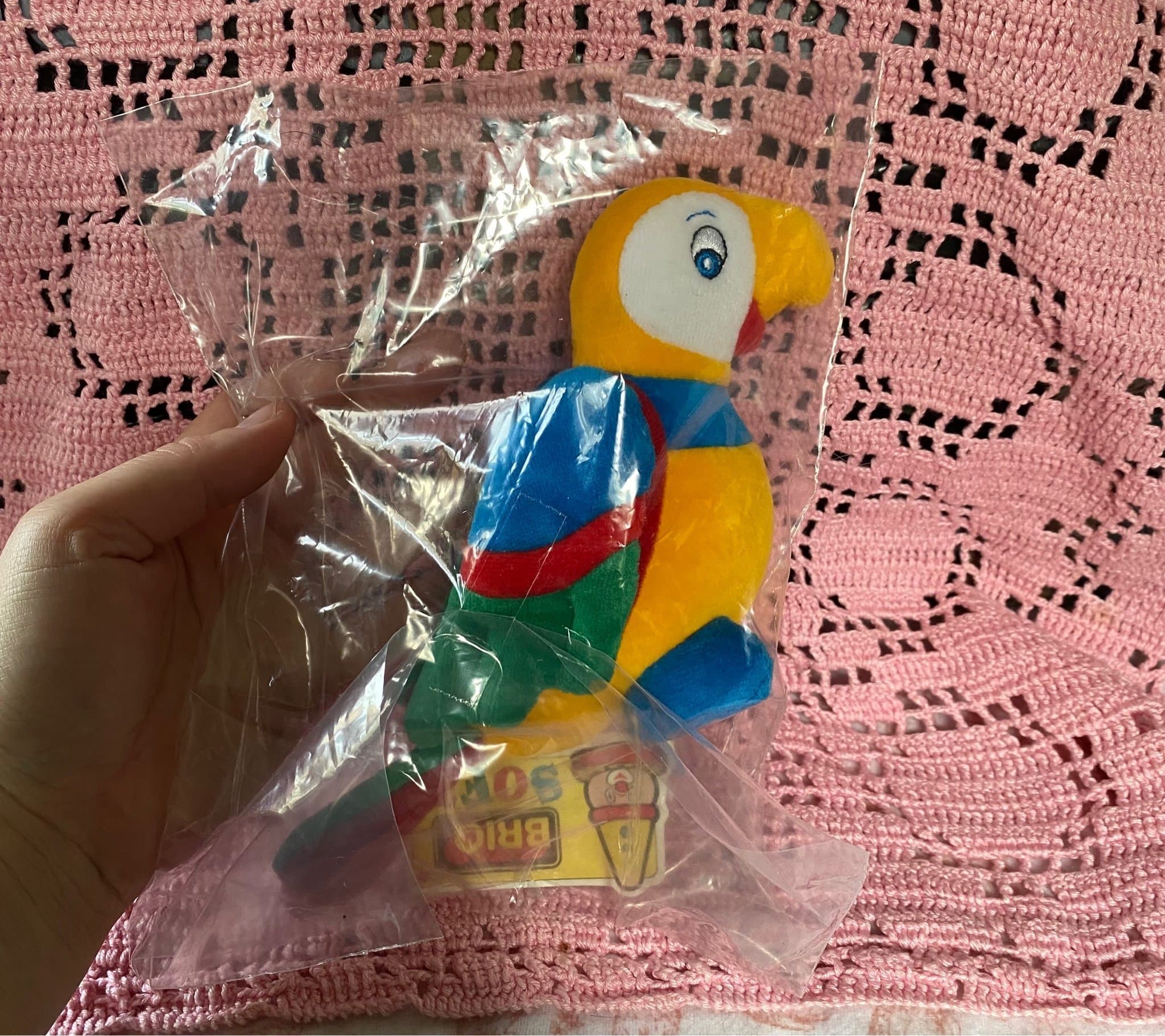 Oanvänd oöppnad Brio Soft plush Papegoja gosedjur docka nalle mjukisdjur leksak