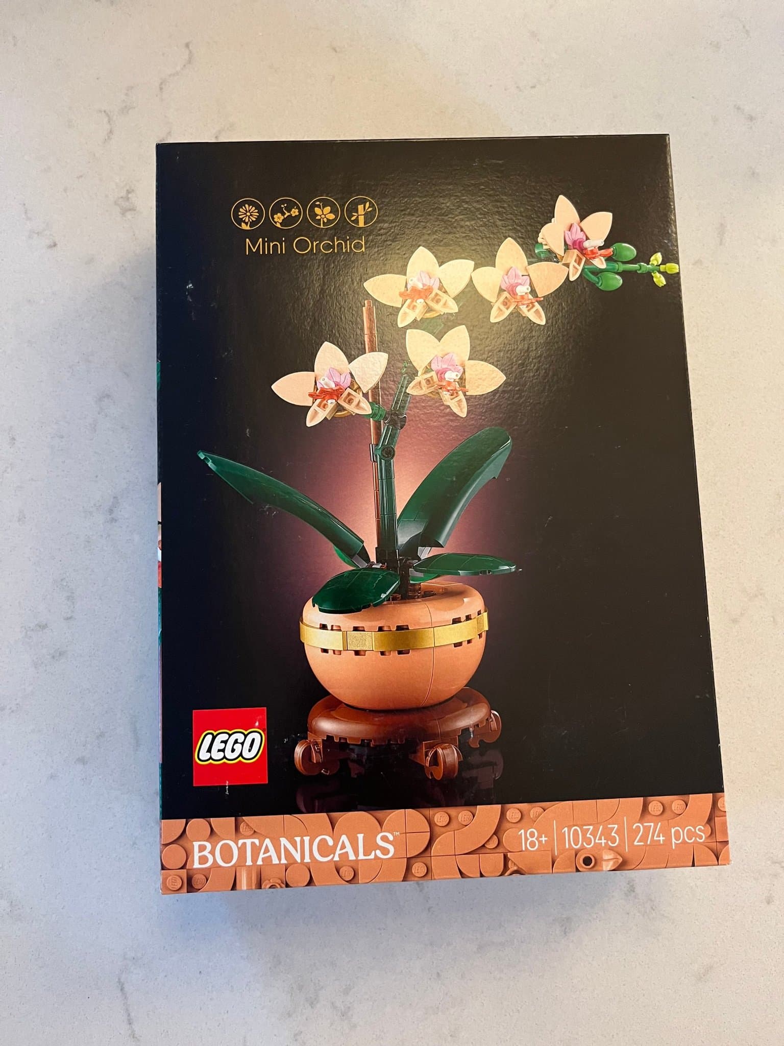 LEGO Botanicals Mini Orkidé 10343 - Ny/Oöppnad