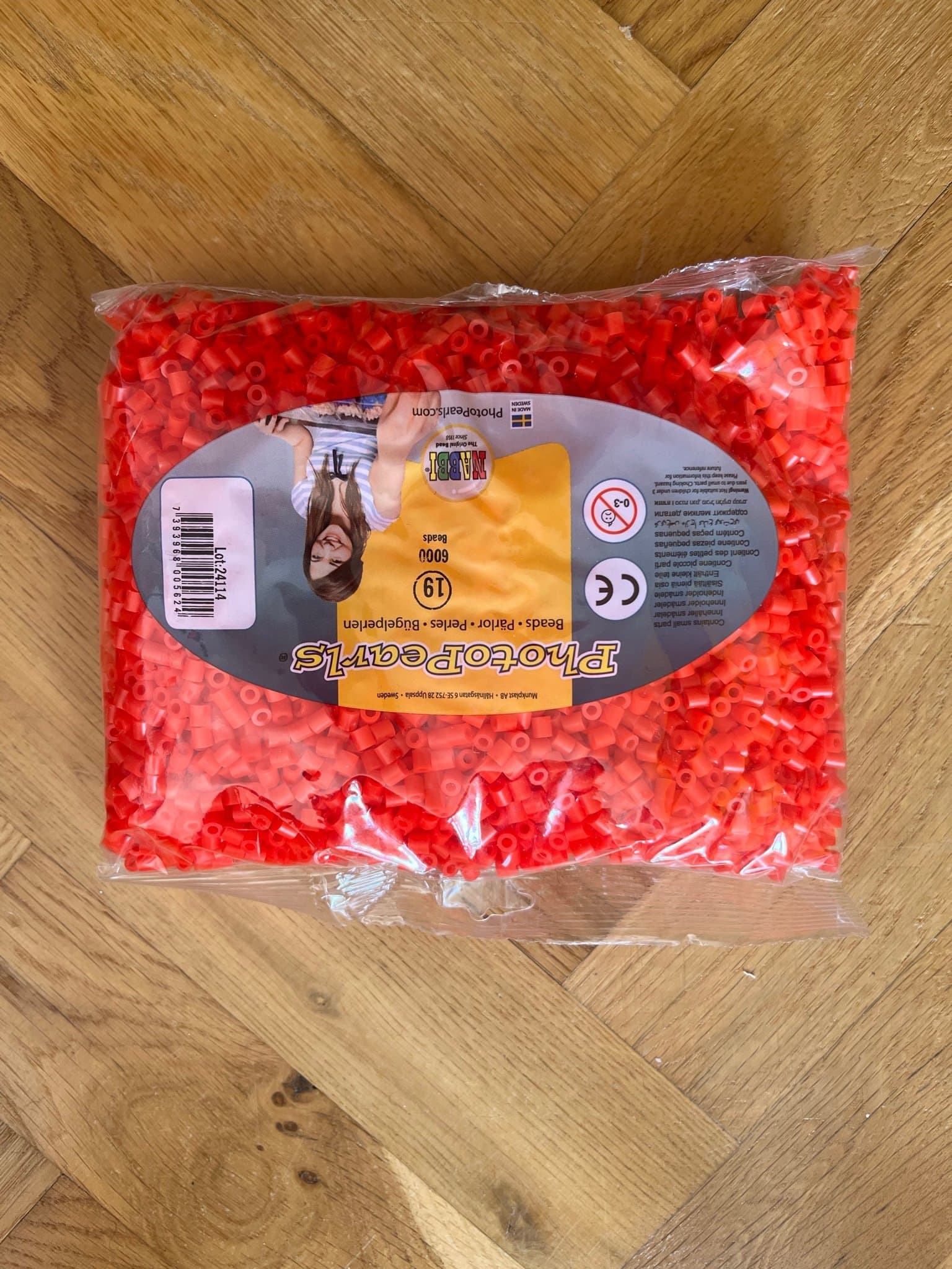 Nr 4 Pärlor för pyssel, 6 påsar, Nabbi PhotoPearls i flera färger