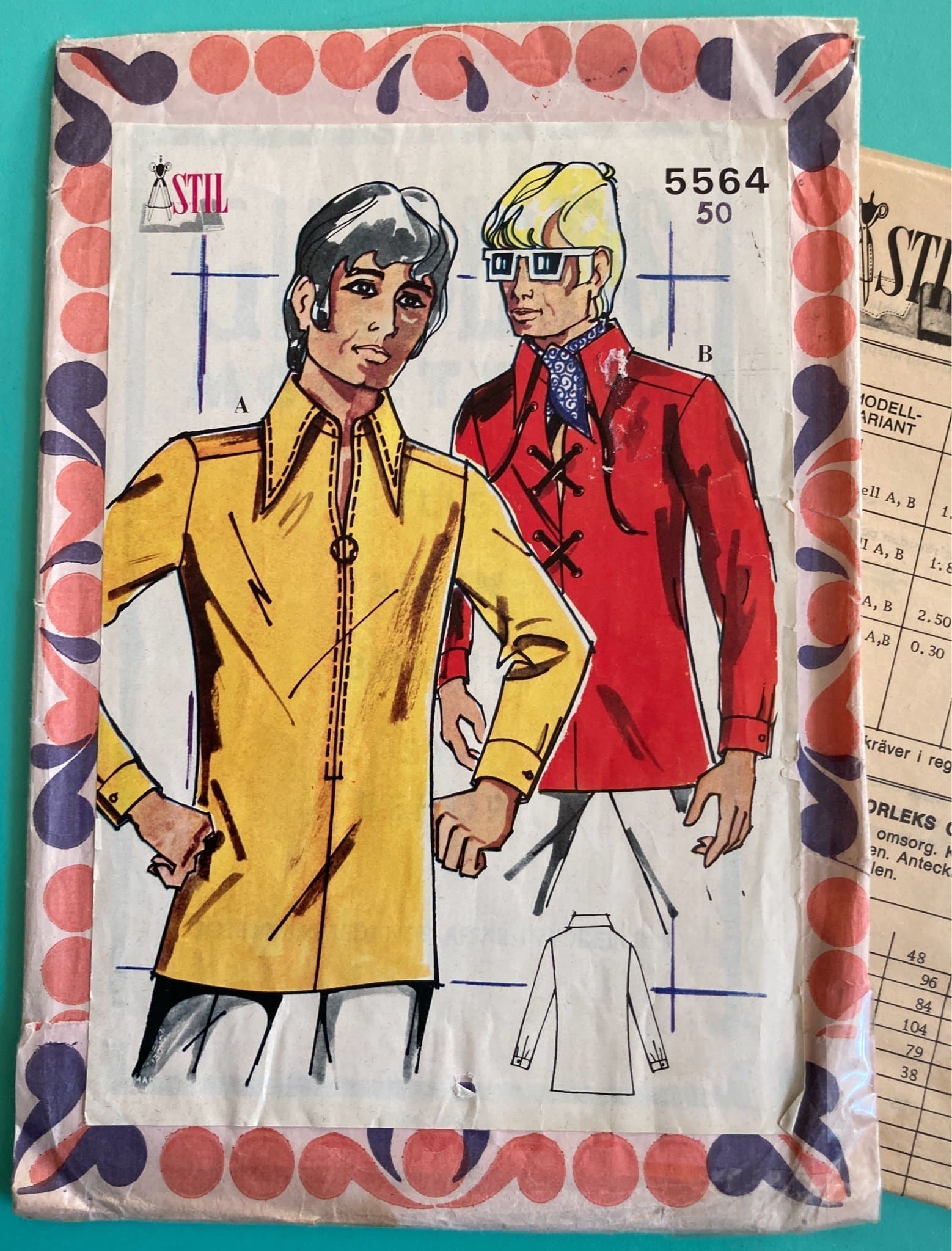 STIL HERRMÖNSTER * RETRO 60-tal * SKJORTA * Stl 50