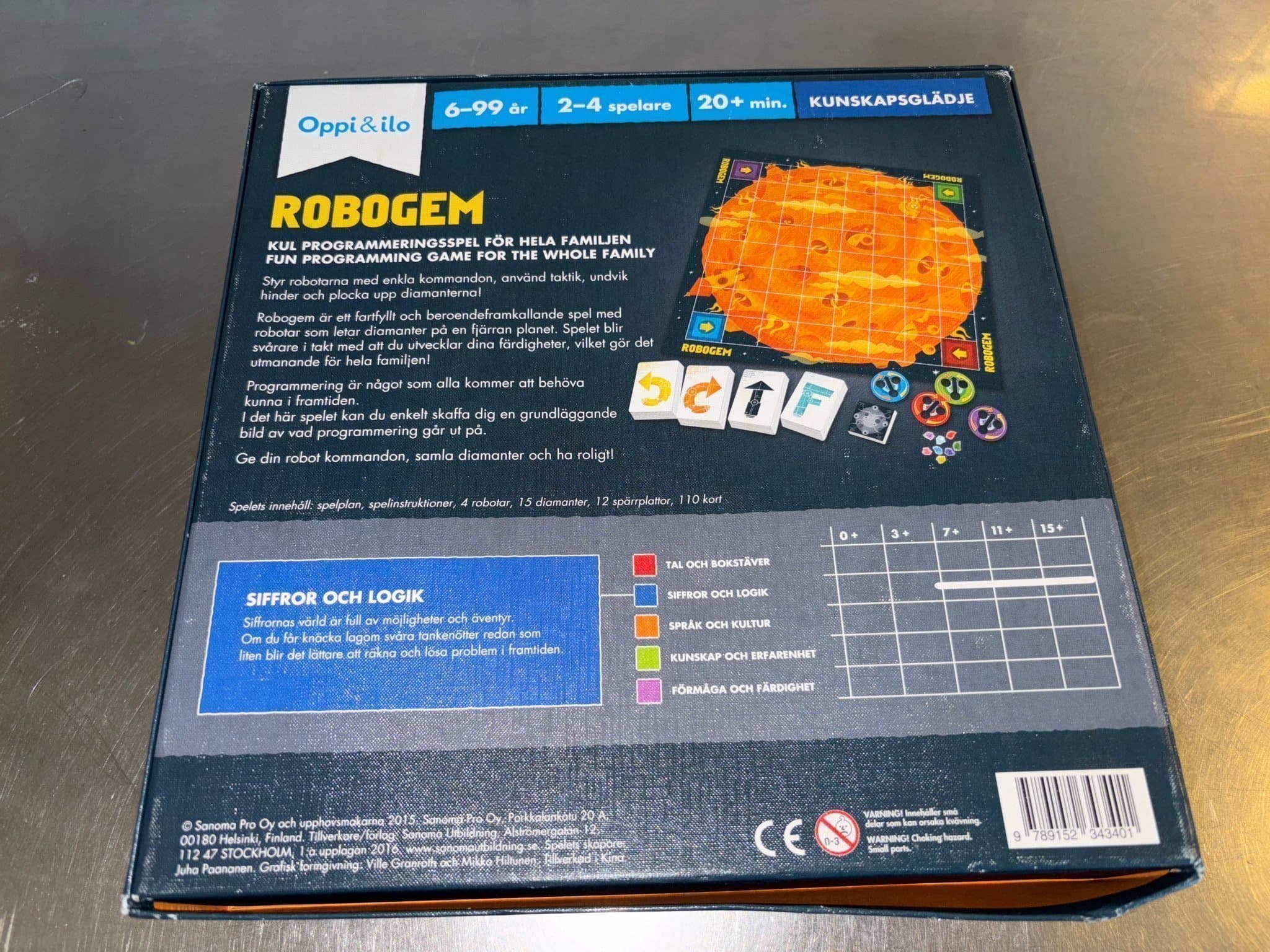 ROBOGEM Kul programeringsspel för hela familjen KOMPLETT brädspel svensk version