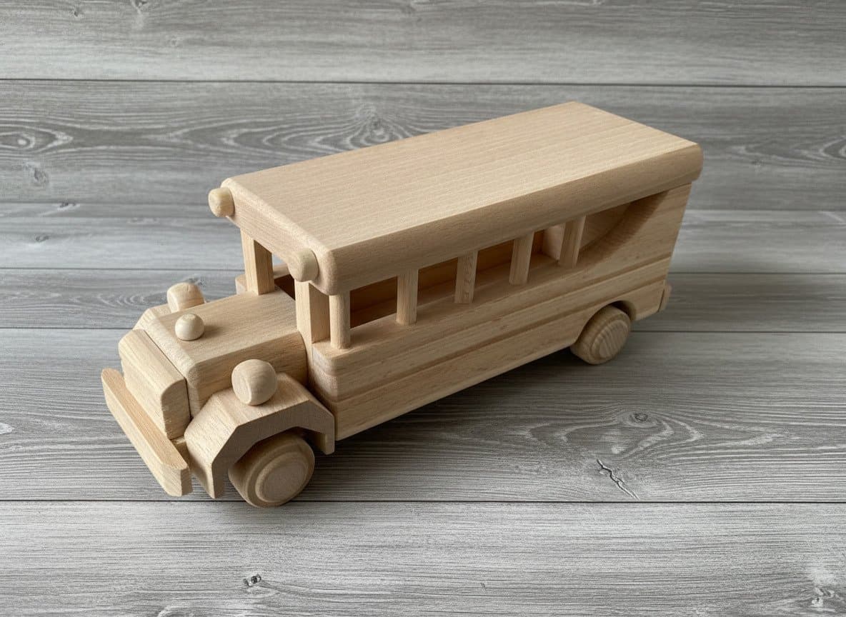 Wooden Toy Bus