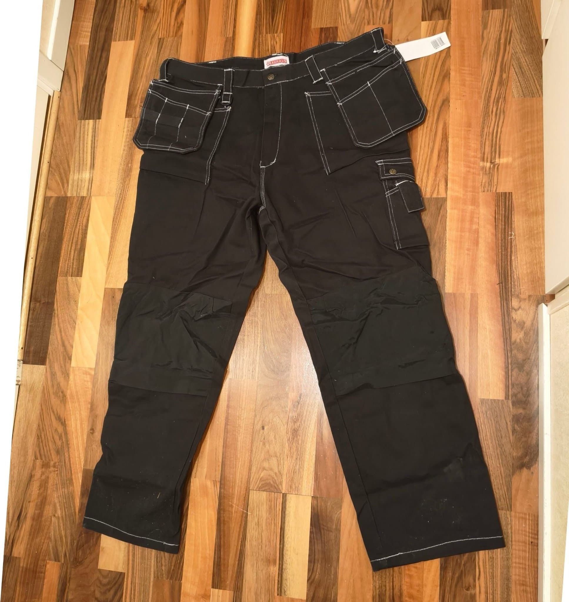 3st nya oanvända Bauhaus svarta arbetsbyxor XL