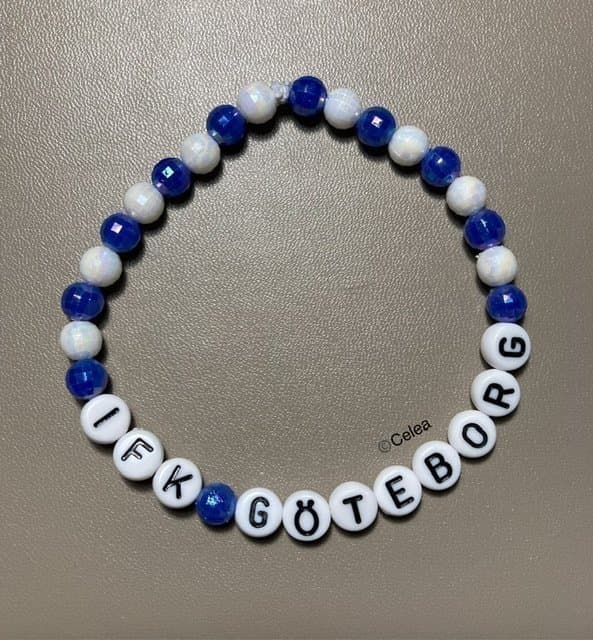 IFK Göteborg elastiskt armband fotboll accessoar smycke budskapsarmband