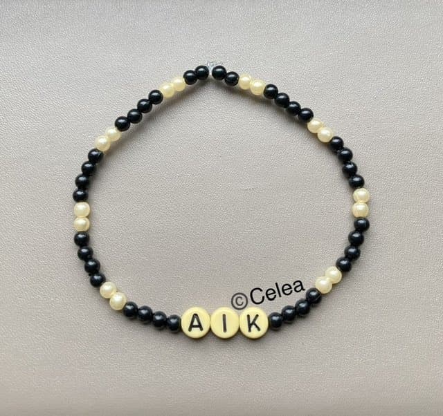 AIK elastiskt armband fotboll accessoar smycke budskapsarmband