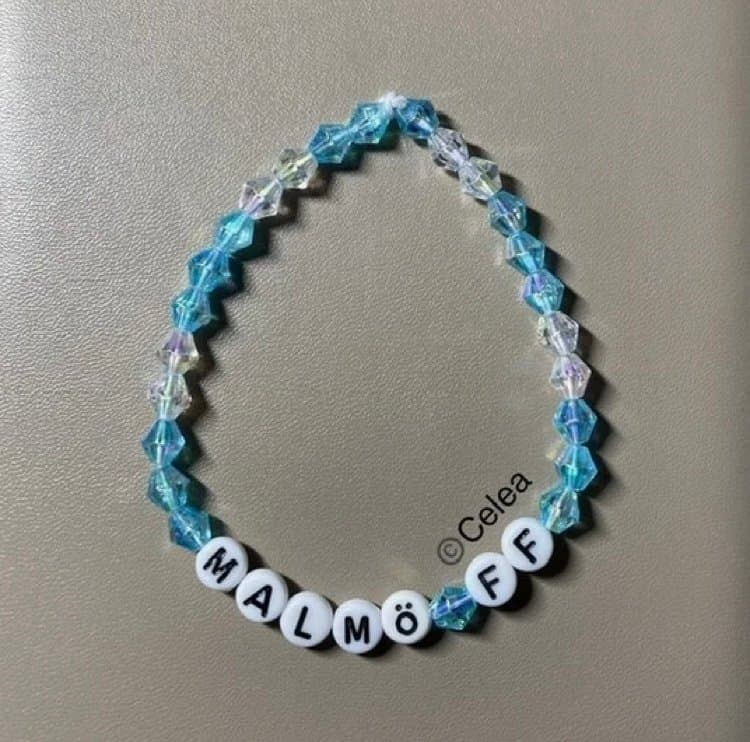 Malmö FF elastiskt armband fotboll accessoarer smycken budskapsarmband