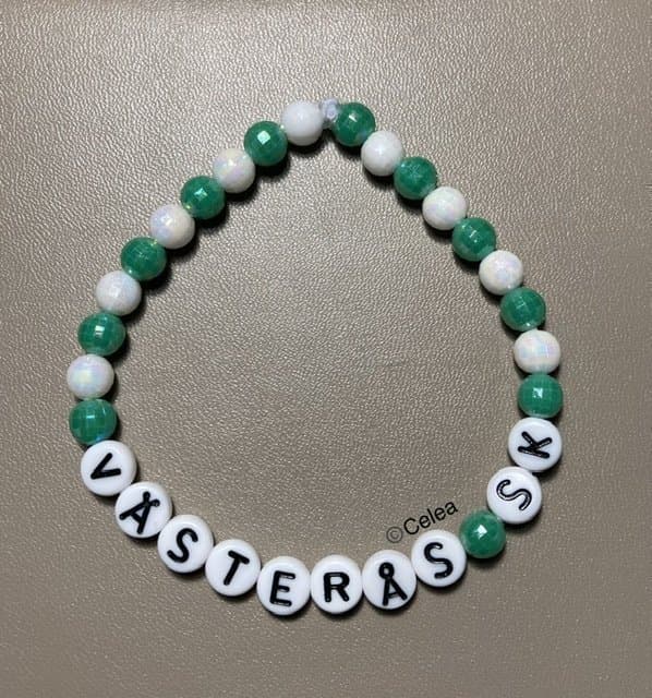 Västerås SK elastiskt armband fotboll accessoar budskapsarmband