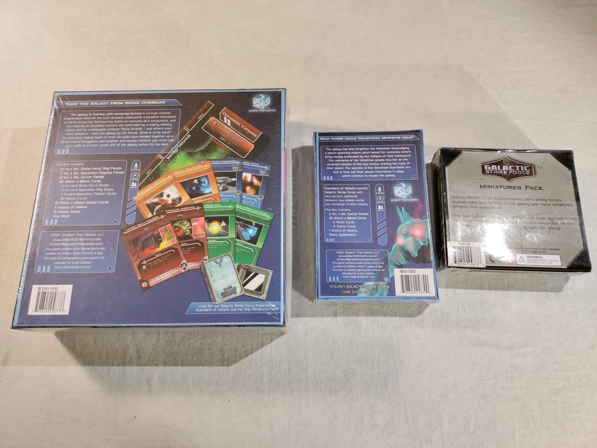 GALACTIC STRIKE FORCE + 2 Expansions - Sci-Fi Defence Game (New & Unopen)