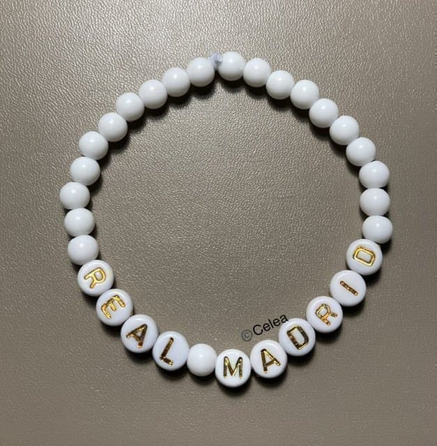 Real Madrid elastiskt armband fotboll accessoar budskapsarmband