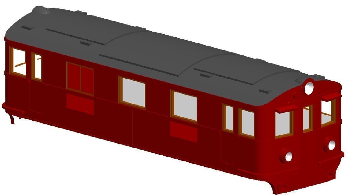 Lokkorg GBJ Bg / Bs i H0-skala - Resin - Craftcloud