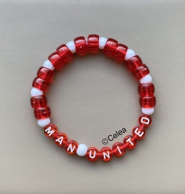 Man United elastiskt armband fotboll accessoar smycken budskapsarmband