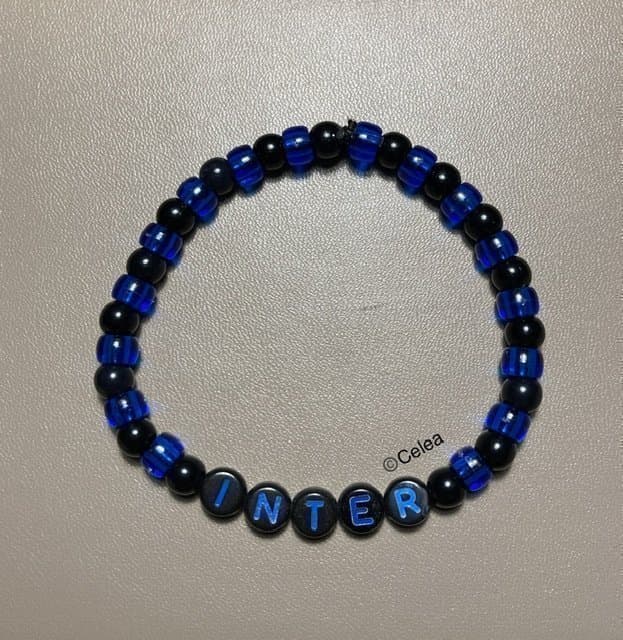 Inter elastiskt armband fotboll accessoar smycken budskapsarmband