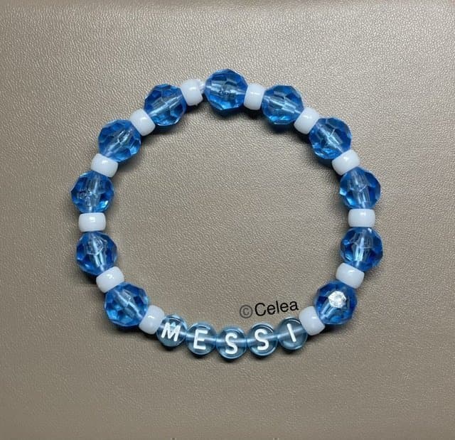 Messi elastiskt armband fotboll accessoarer smycken budskapsarmband