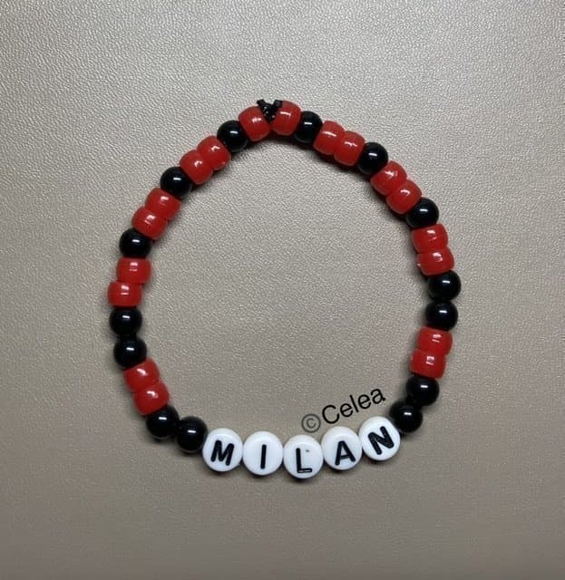 Milan elastiskt armband fotboll accessoarer smycken budskapsarmband