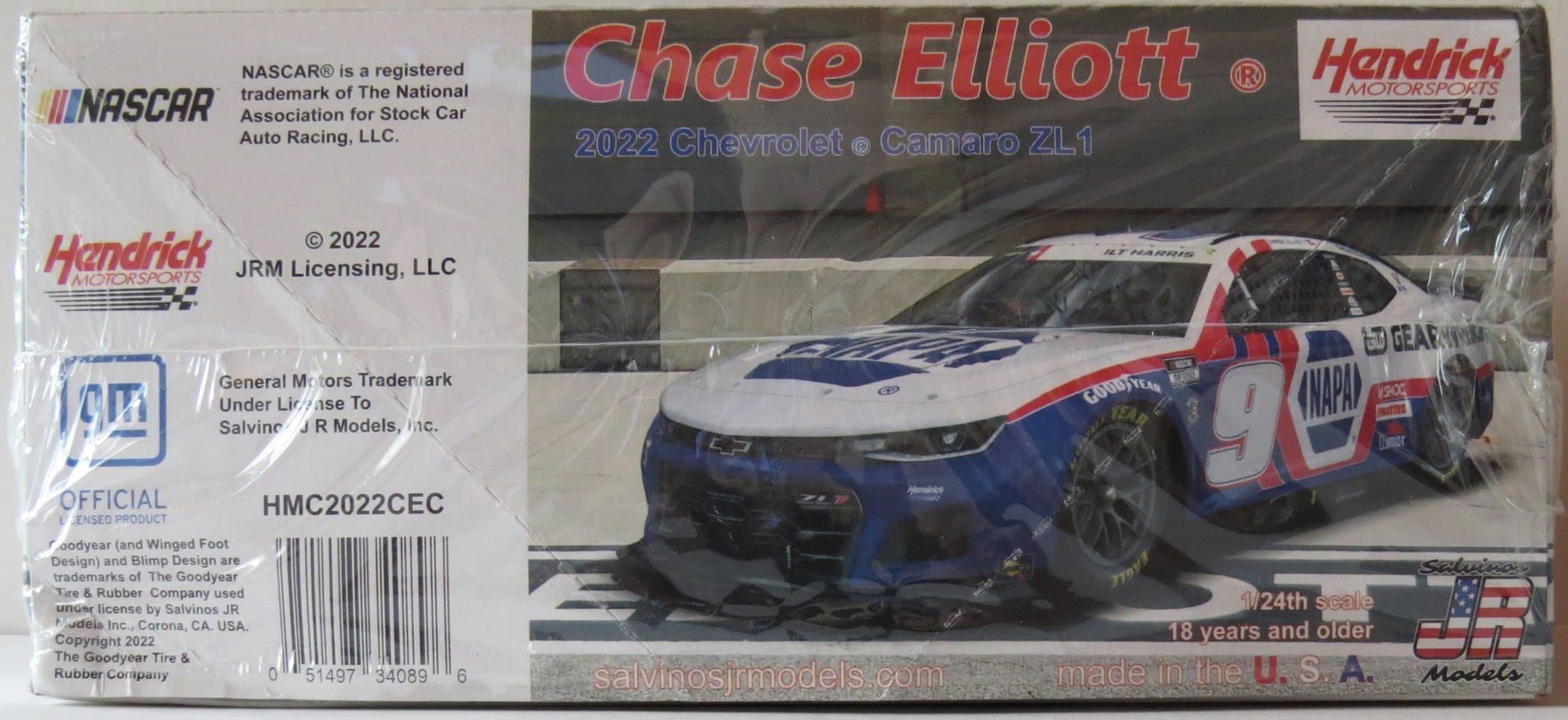 Byggsats Salvinos JR Models 2022 Chevrolet Camaro ZL1 Chase Elliott 1:24
