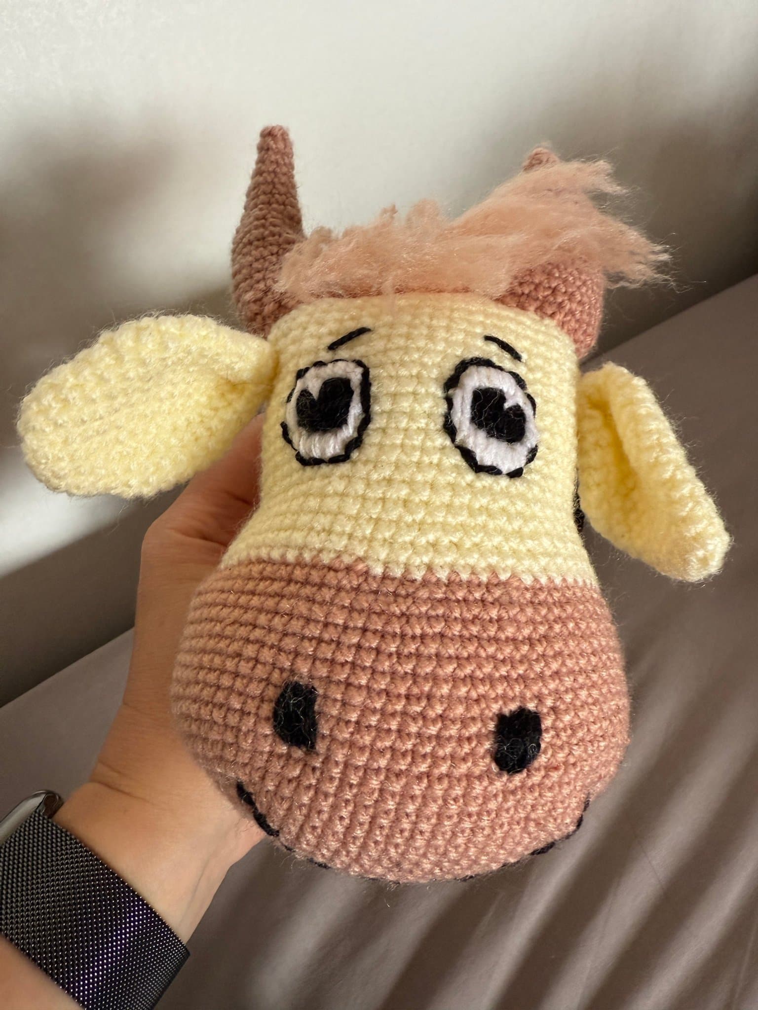 Handmade crocheted Cow Plush Toy