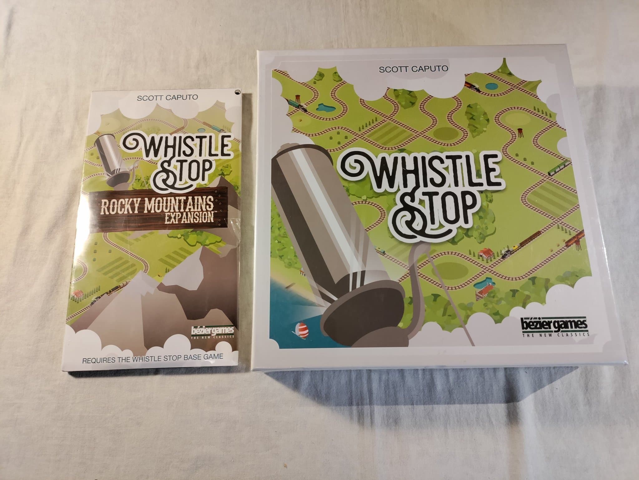 WHISTLE STOP + Rocky Mountain Exp.- Build your Railways to West (New & Unopen)