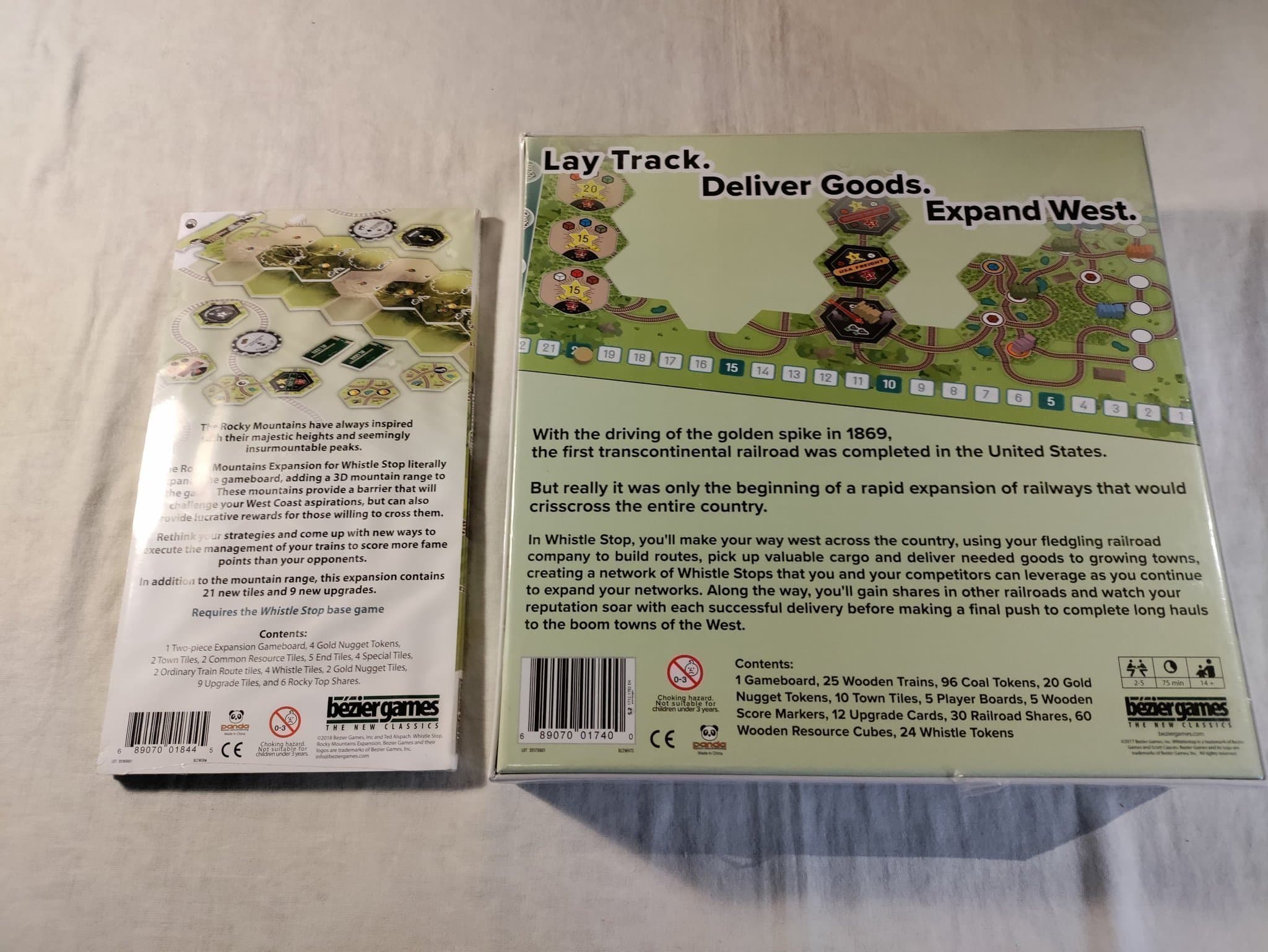 WHISTLE STOP + Rocky Mountain Exp.- Build your Railways to West (New & Unopen)