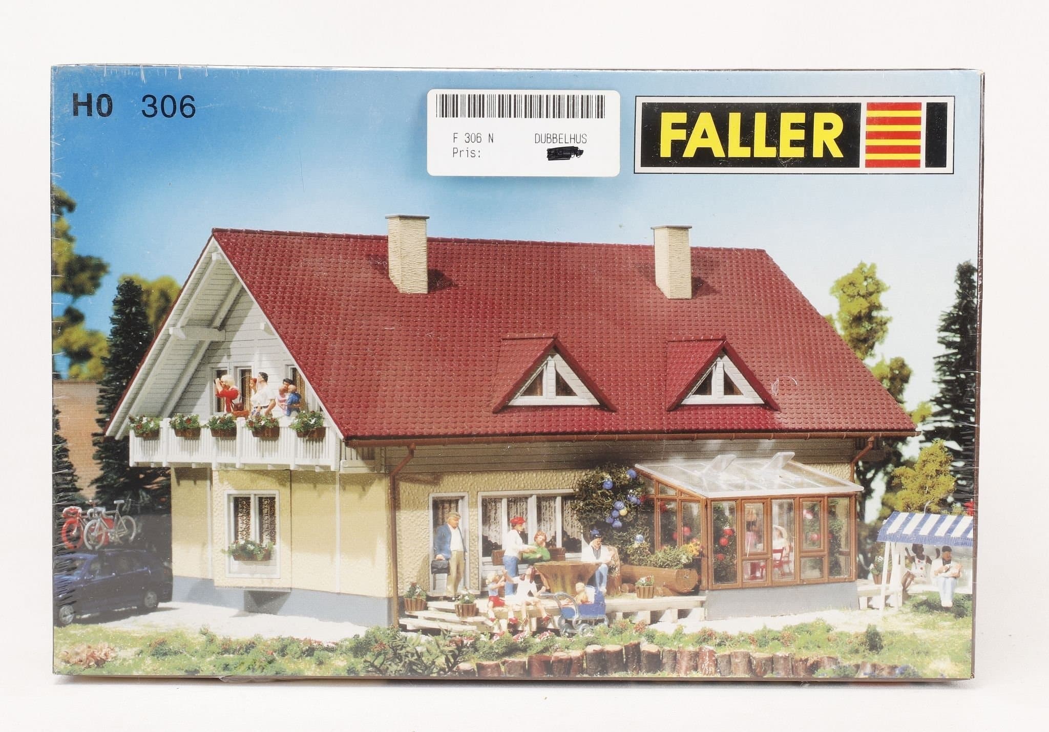=== Faller H0 306 flerfamiljsvilla "Kristall" - byggsats i oöppnad kartong ===