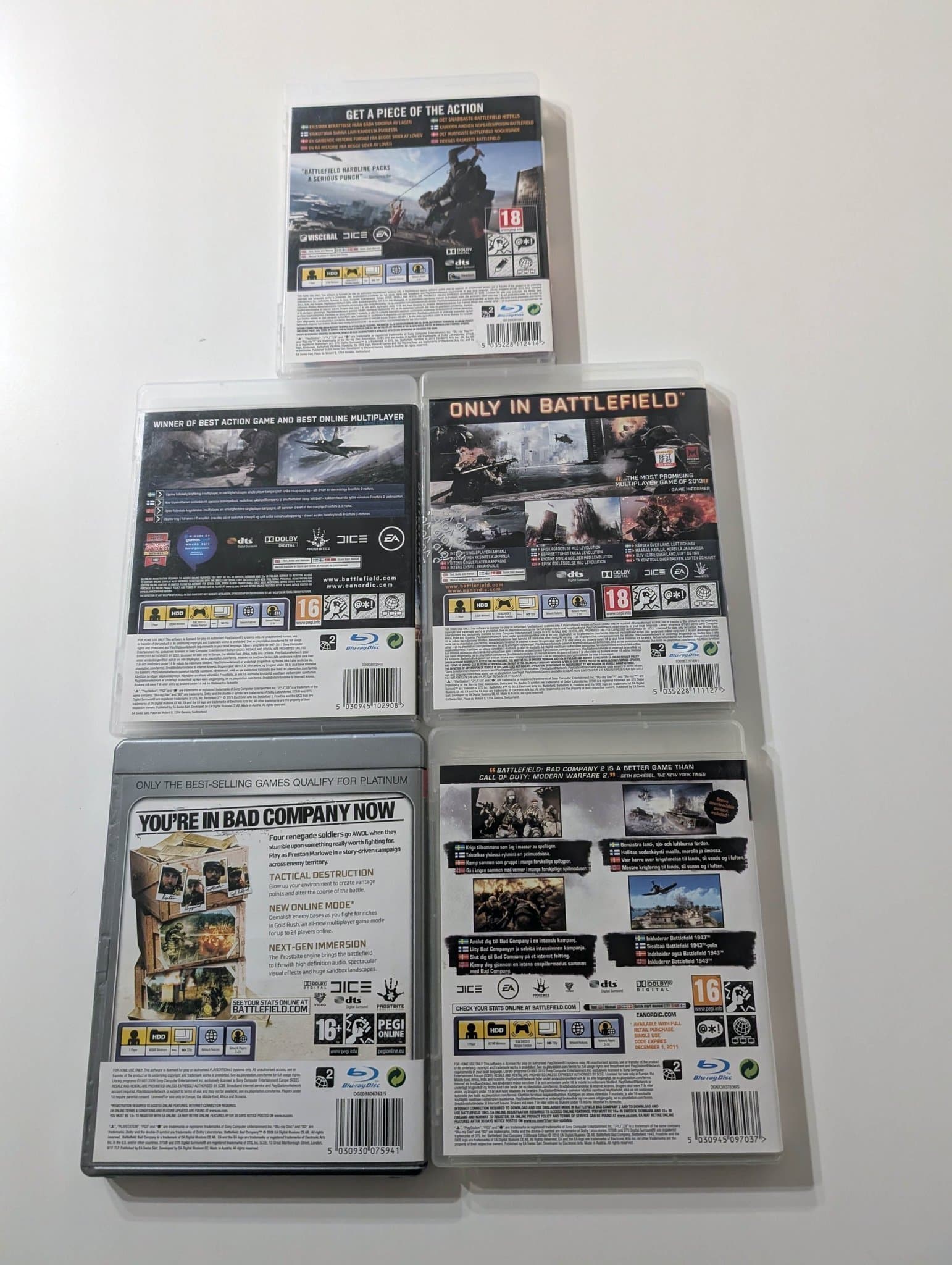 Battlefield komplett samling: Alla 5 spelen!