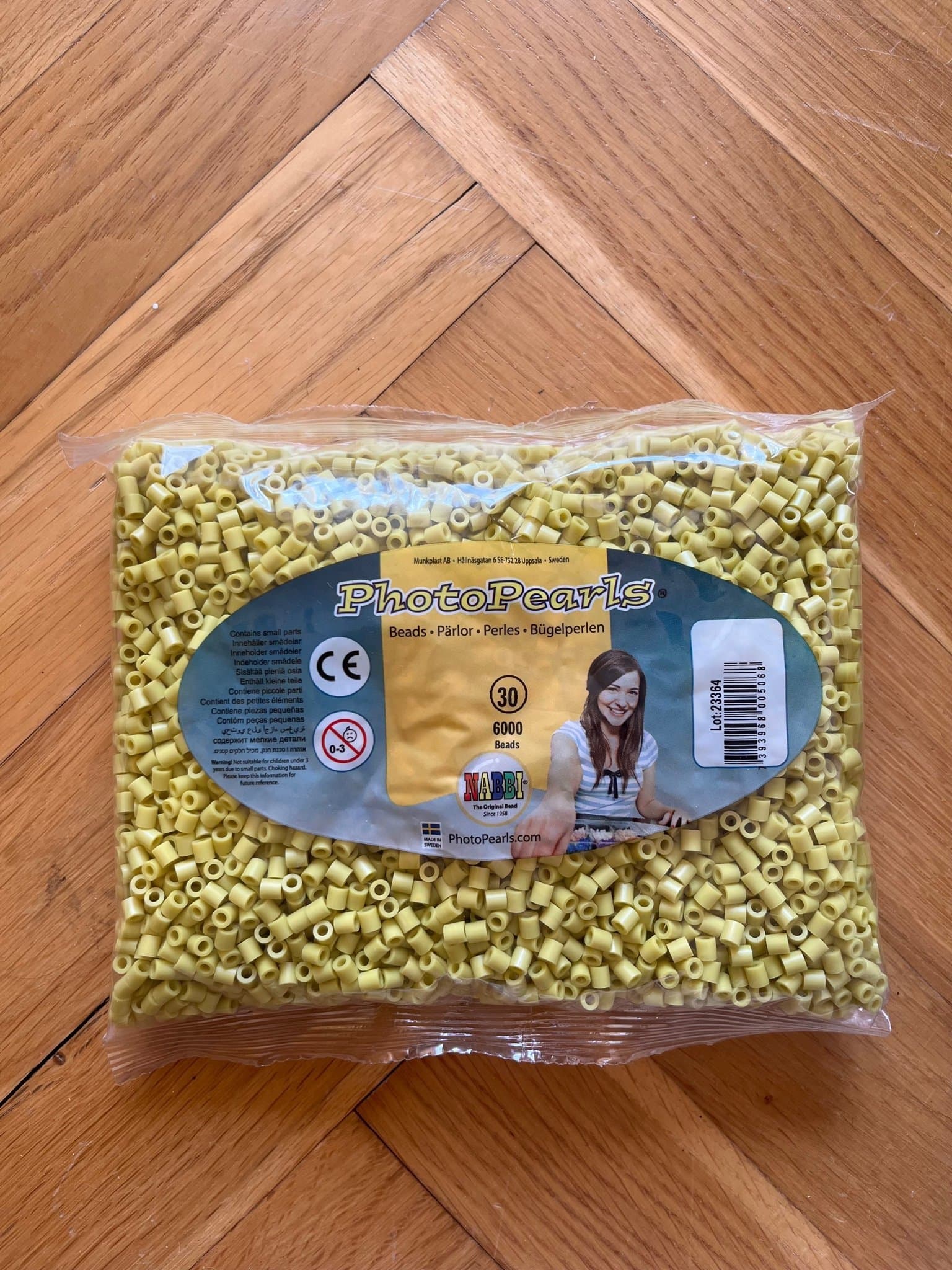 Nr 1 Pärlor för pyssel, 6 påsar, Nabbi PhotoPearls i flera färger