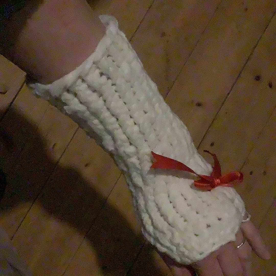 Vita pulsvärmare handledsvärmare vinter bröllop accessoar påtat fleece brud