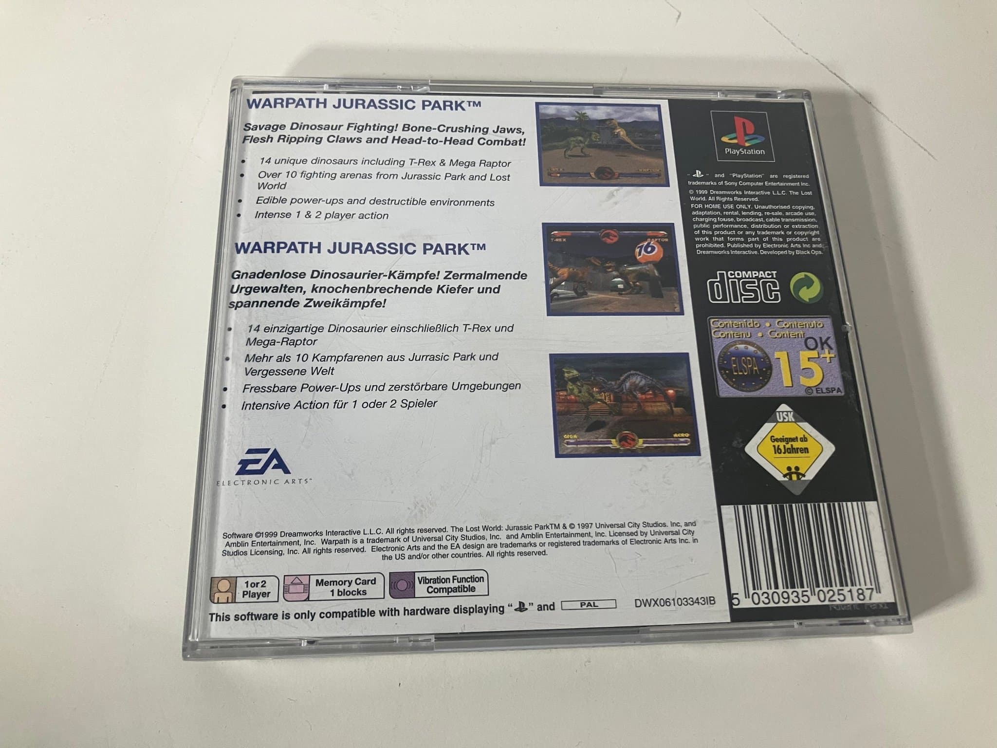 Warpath Jurassic Park -- PlayStation 1 -- PS1