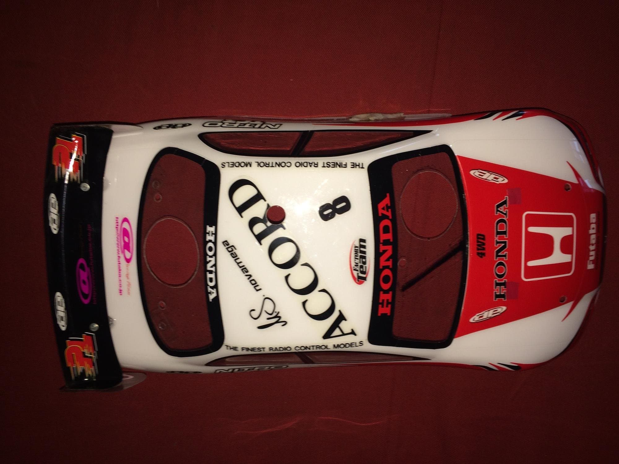 RC/hobby, kaross till en radiostyrd bil,radiostyrd kaross föreställande en Honda