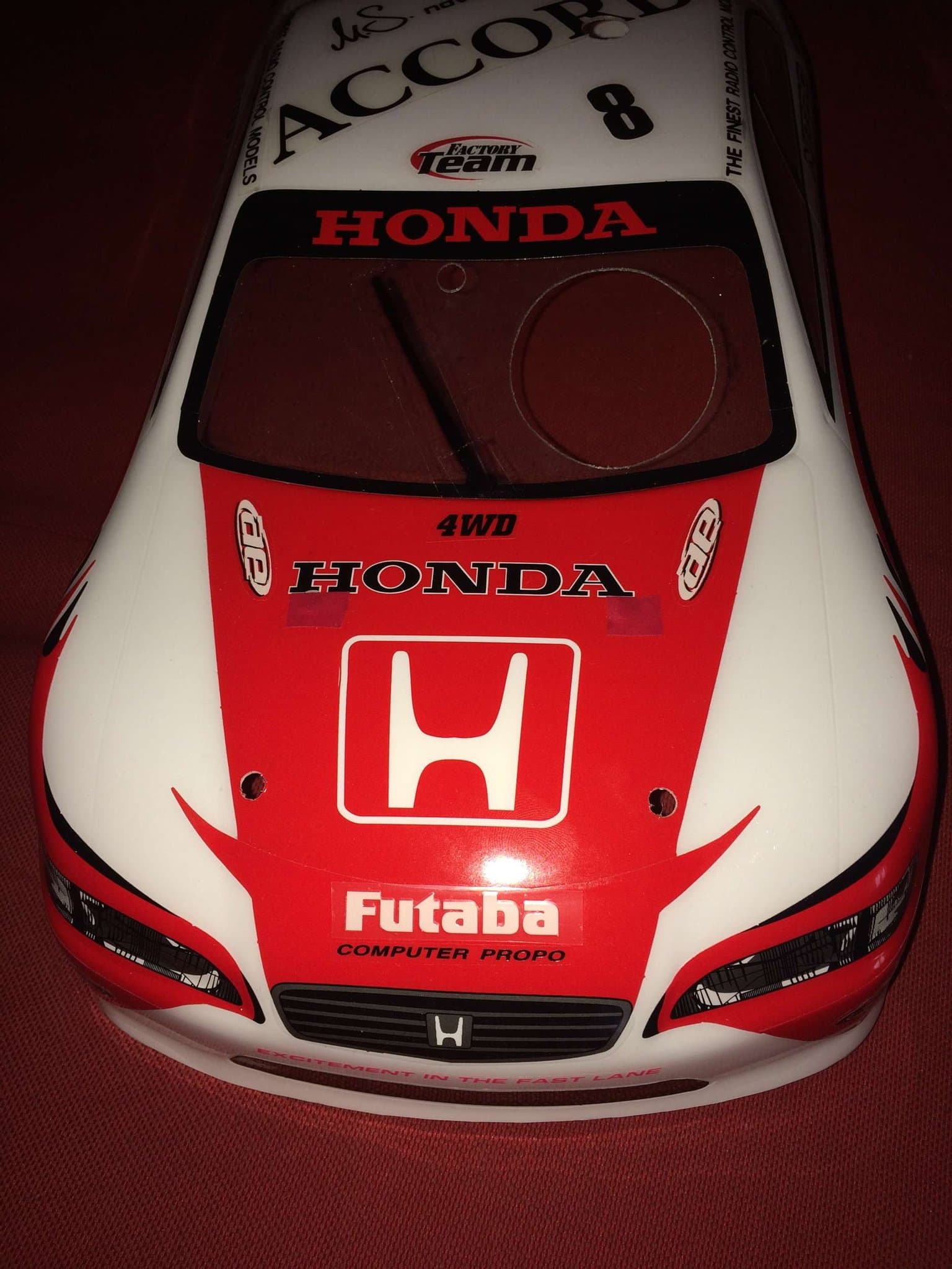 RC/hobby, kaross till en radiostyrd bil,radiostyrd kaross föreställande en Honda