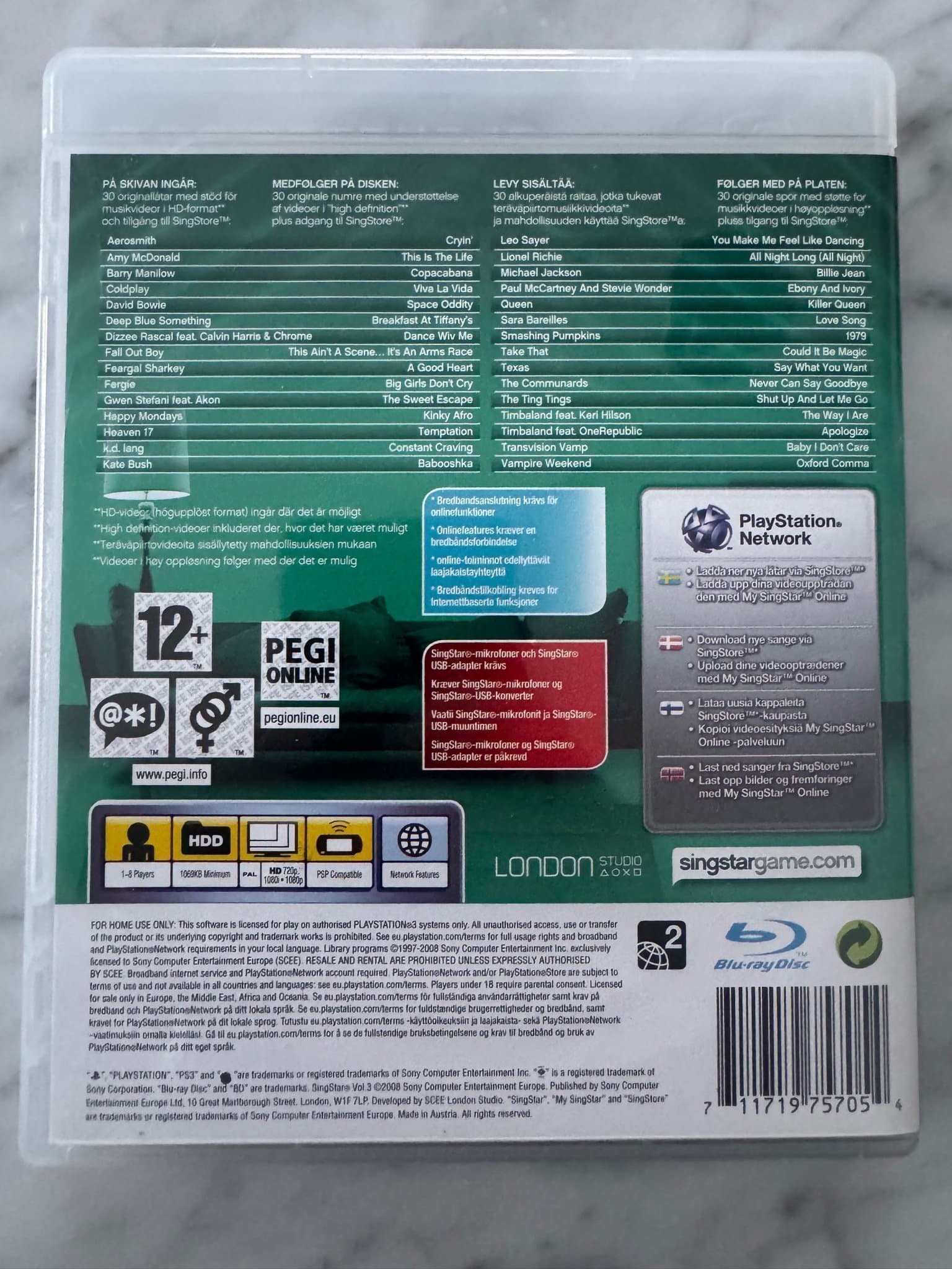 SingStar + SingStore Vol. 3 (PlayStation 3)