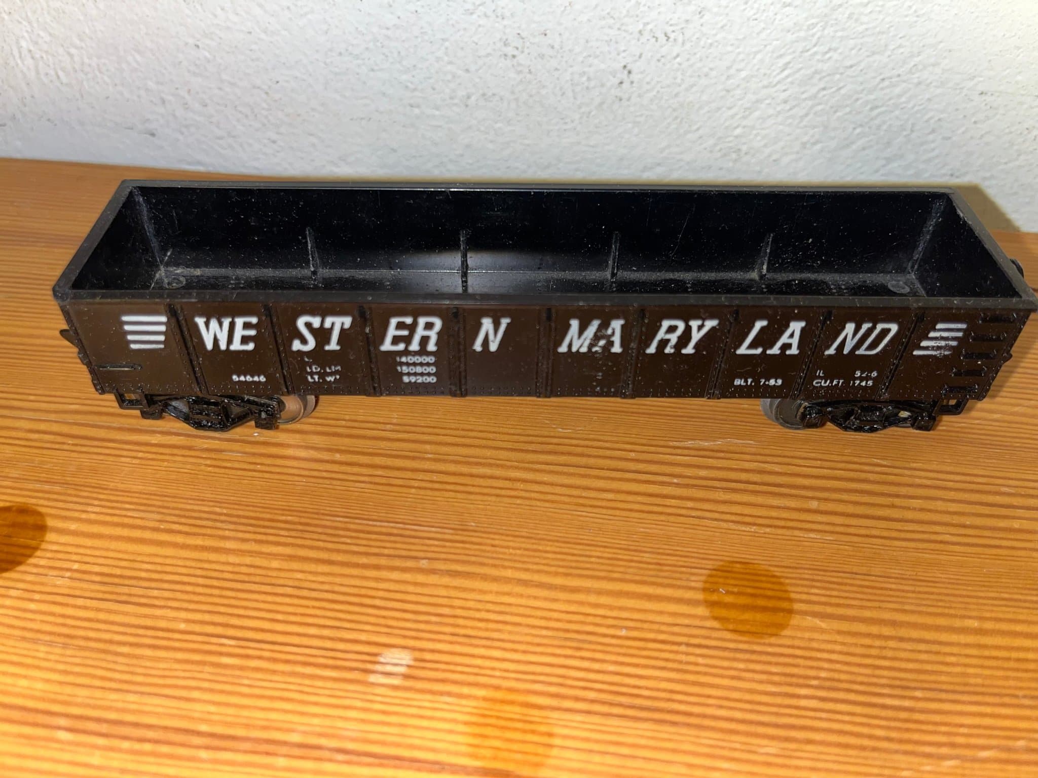 Western Maryland Amerikansk boggievagn. Skala H0