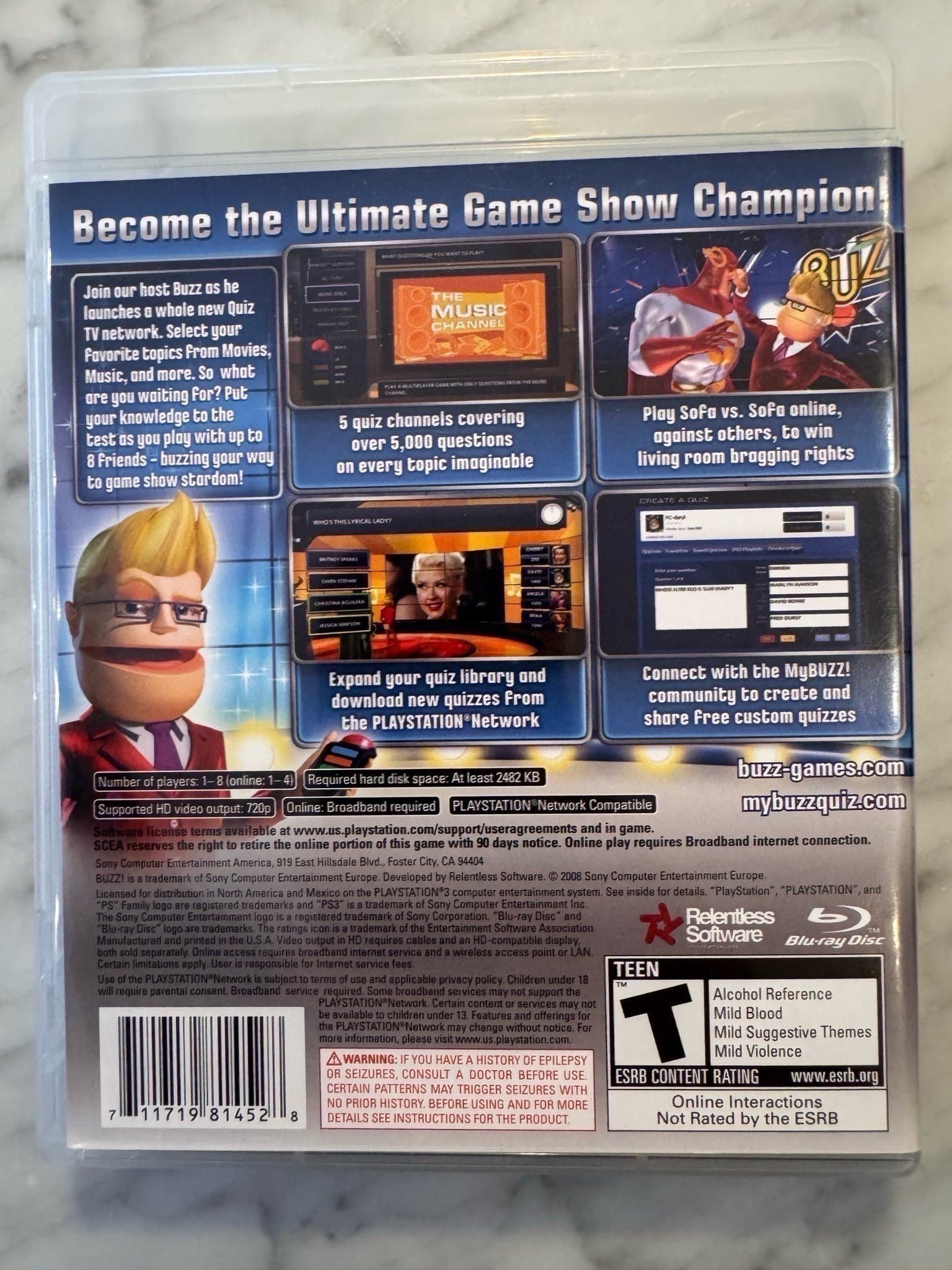 BUZZ Quiz TV PS3 inköpt i USA