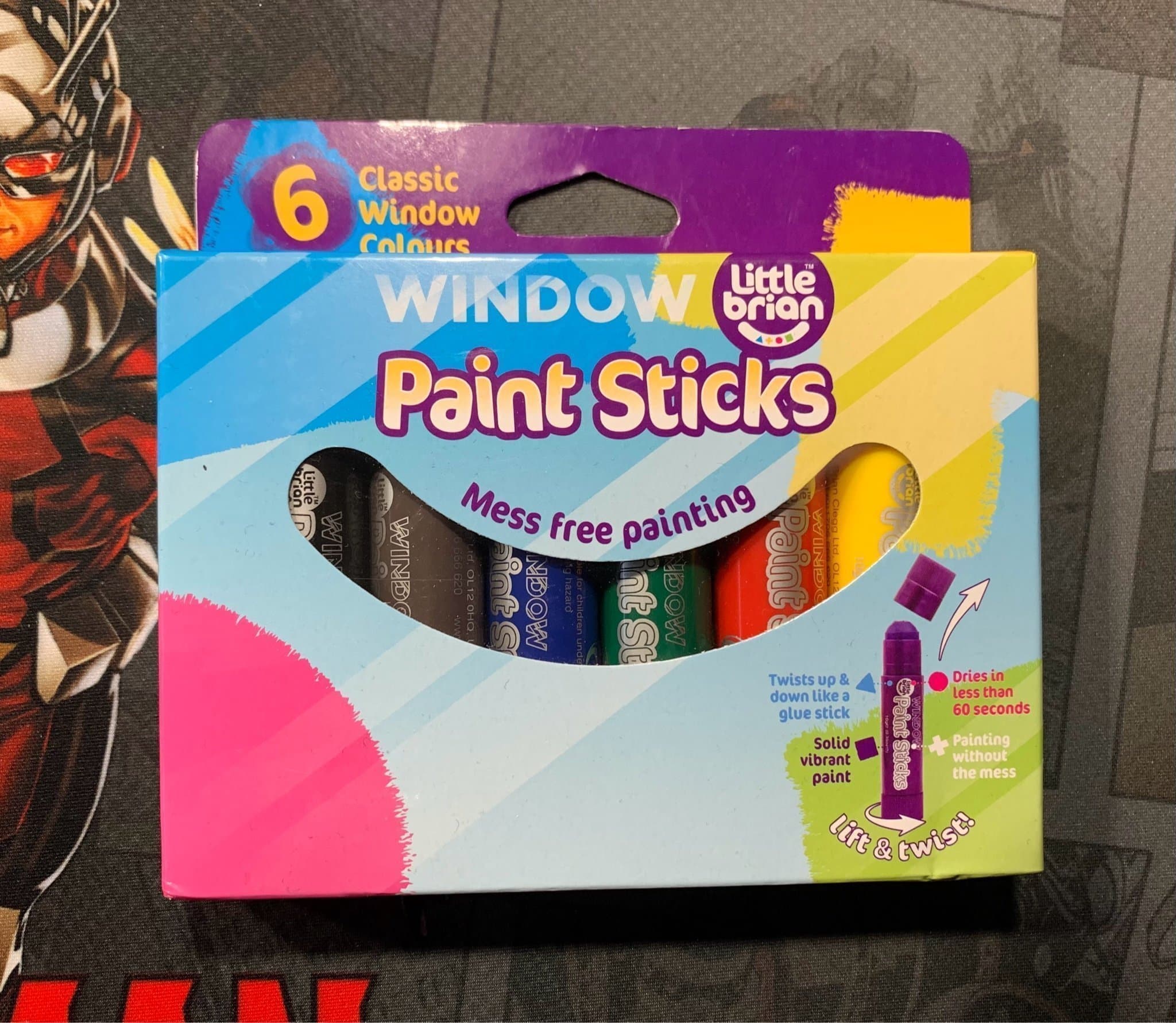 Little Brian Window Paint Sticks - 6 Färger