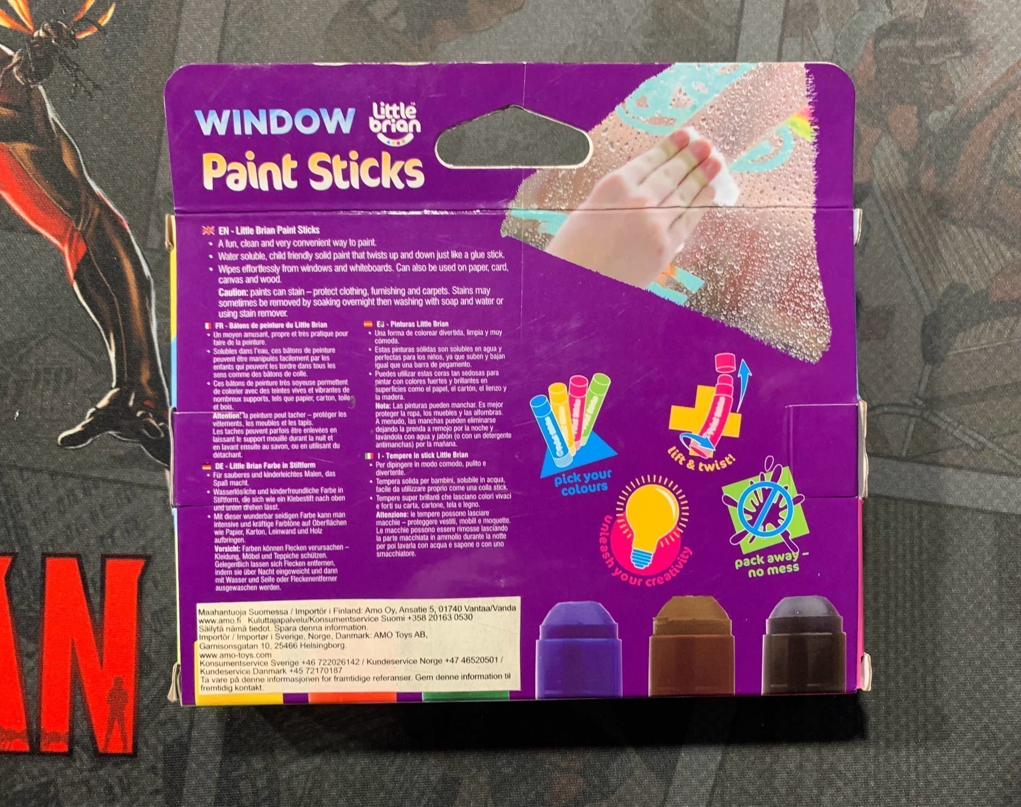 Little Brian Window Paint Sticks - 6 Färger