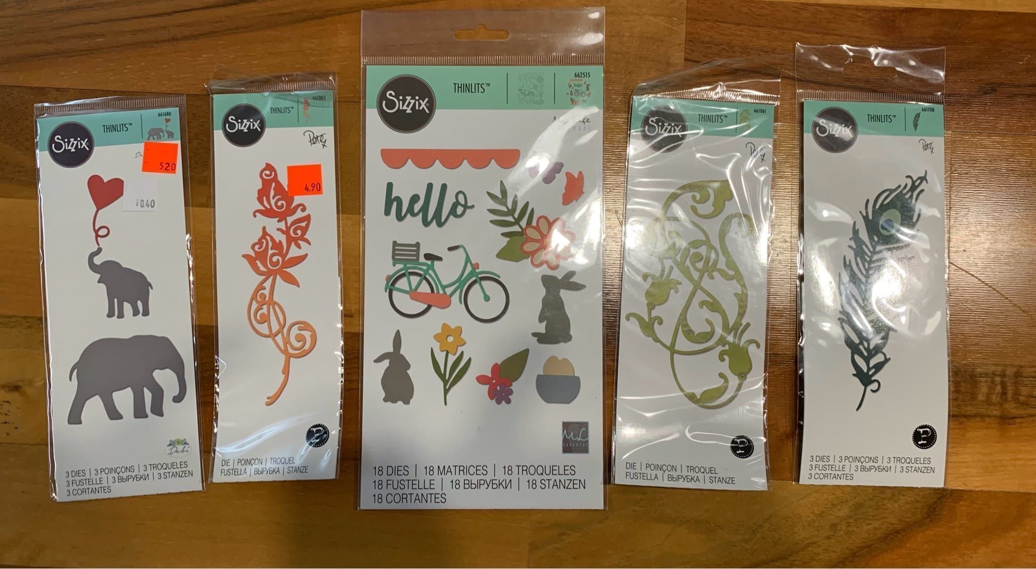 Sizzix thinlits die-cuts paket