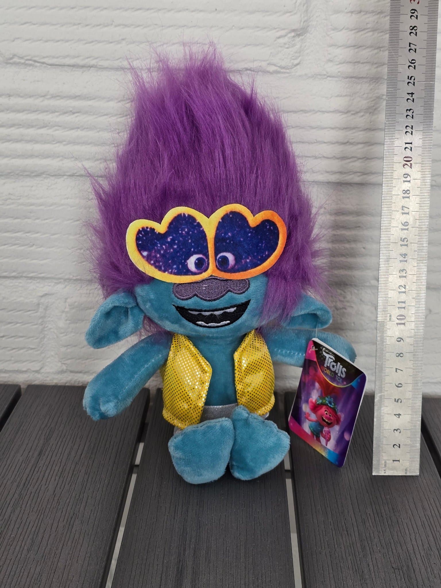 Ny nalle blå Trolls World Tour 30cm.
