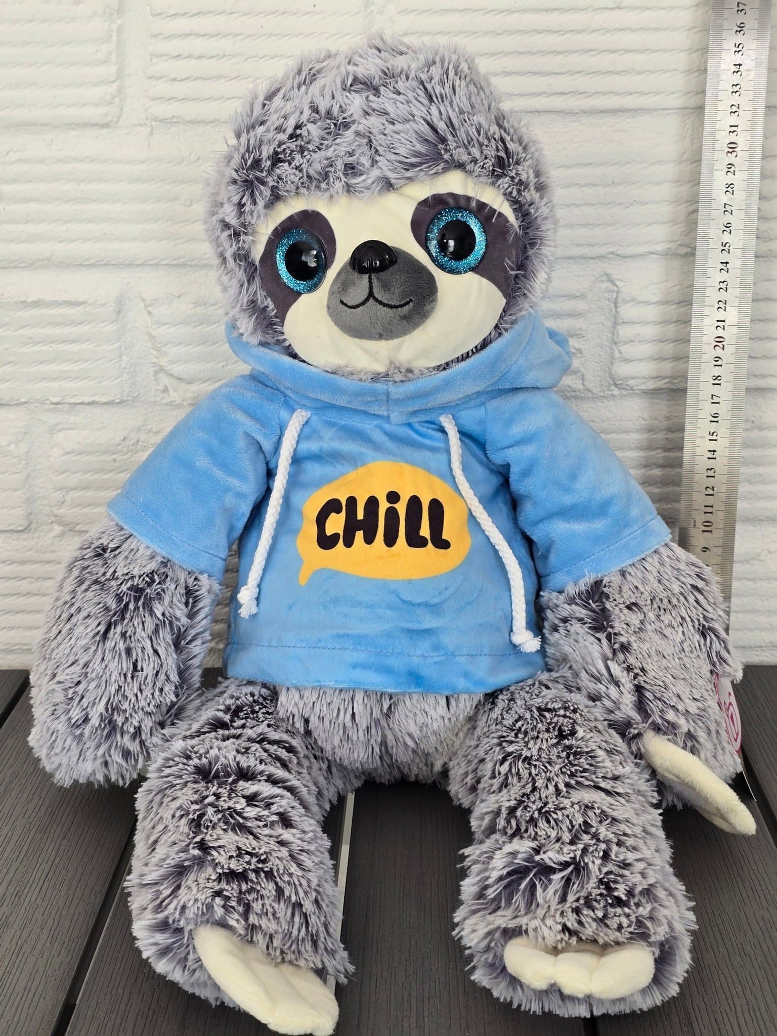 Ny nalle sengångare med Huvtröja 61cm. (L)