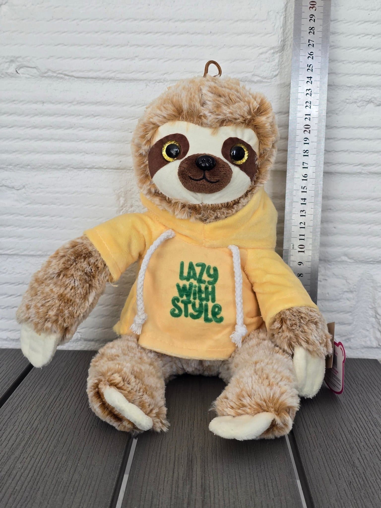 Ny nalle sengångare med Huvtröja 37cm. (S)