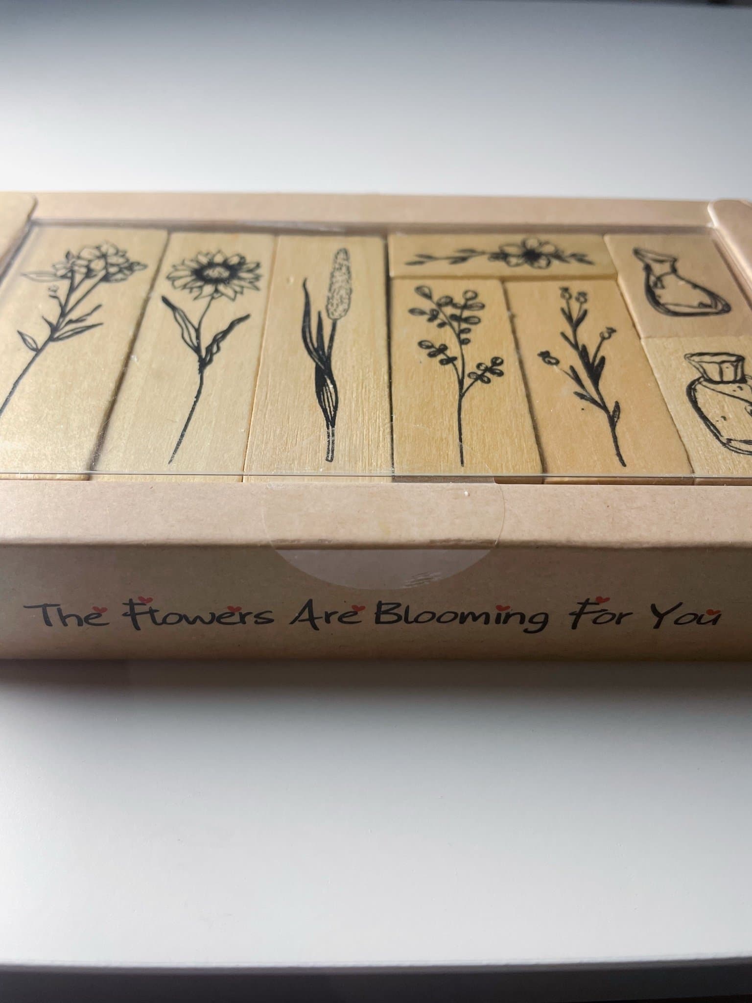 NY! Scrapbooking wooden stamps "Växter"