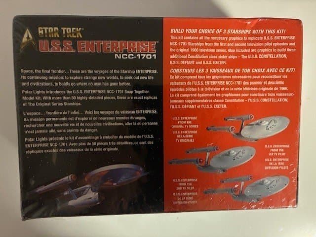 Star Trek U.S.S. Enterprise NCC-1701 Modellbyggsats INPLASTAD