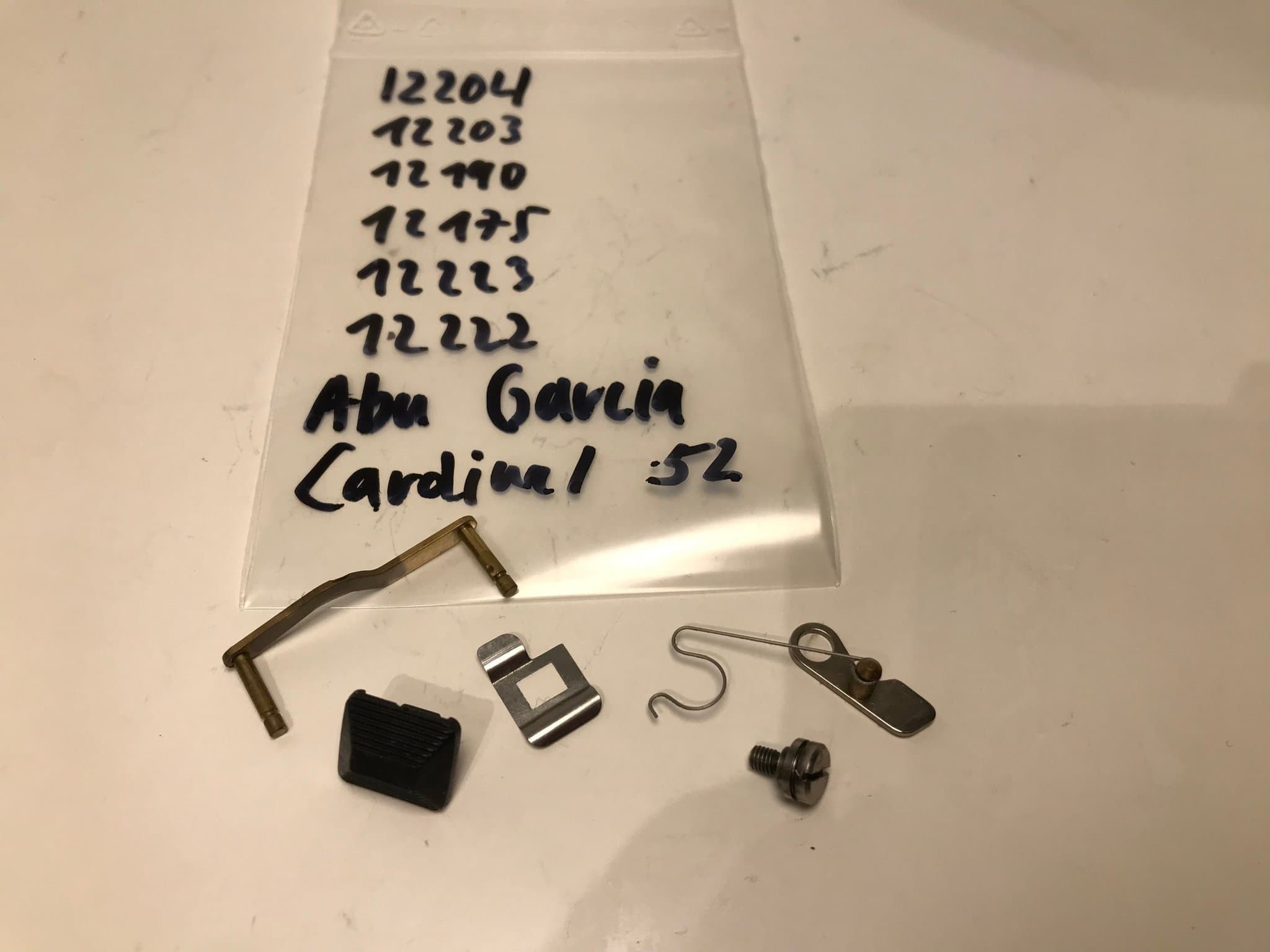 reservdel ABU Garcia Cardinal 52, här: 12204,03,12190+++ repairkit anti reverse