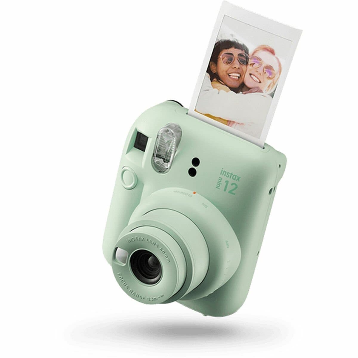 Fujifilm Instax Mini 12 Polaroidkamera Grön med Flash och Armbånd Fri Frakt