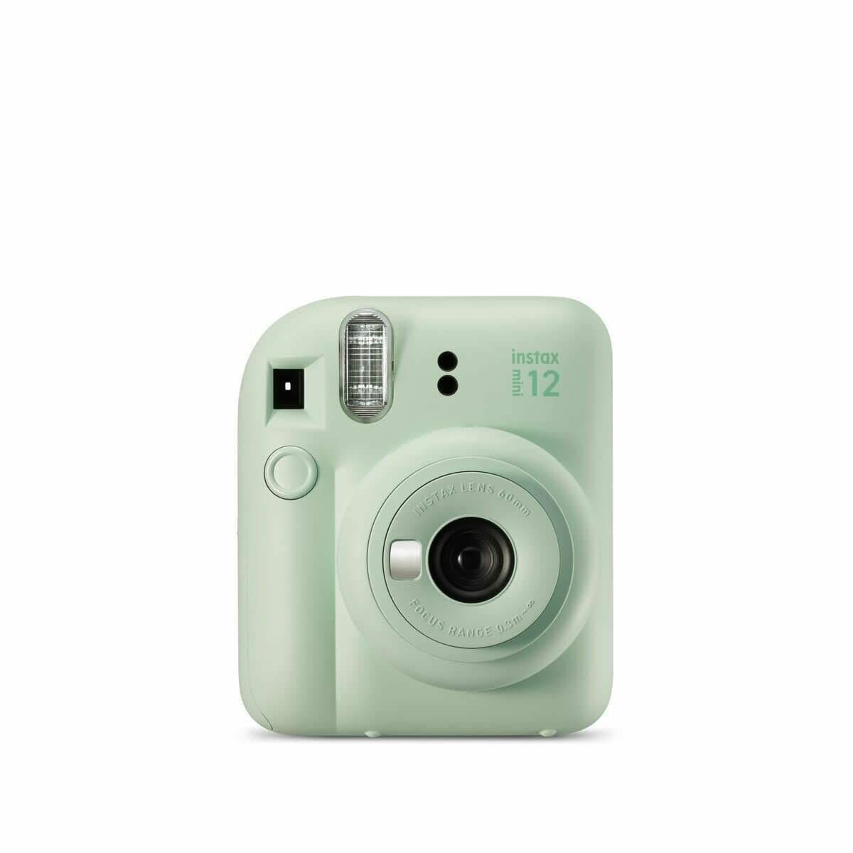 Fujifilm Instax Mini 12 Polaroidkamera Grön med Flash och Armbånd Fri Frakt