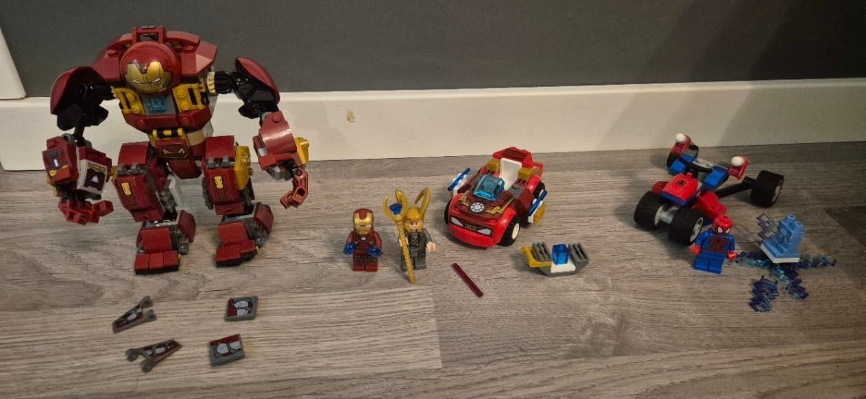 Lego super heroes x3 76104 10271 76014 ironman spider man spindelmannen