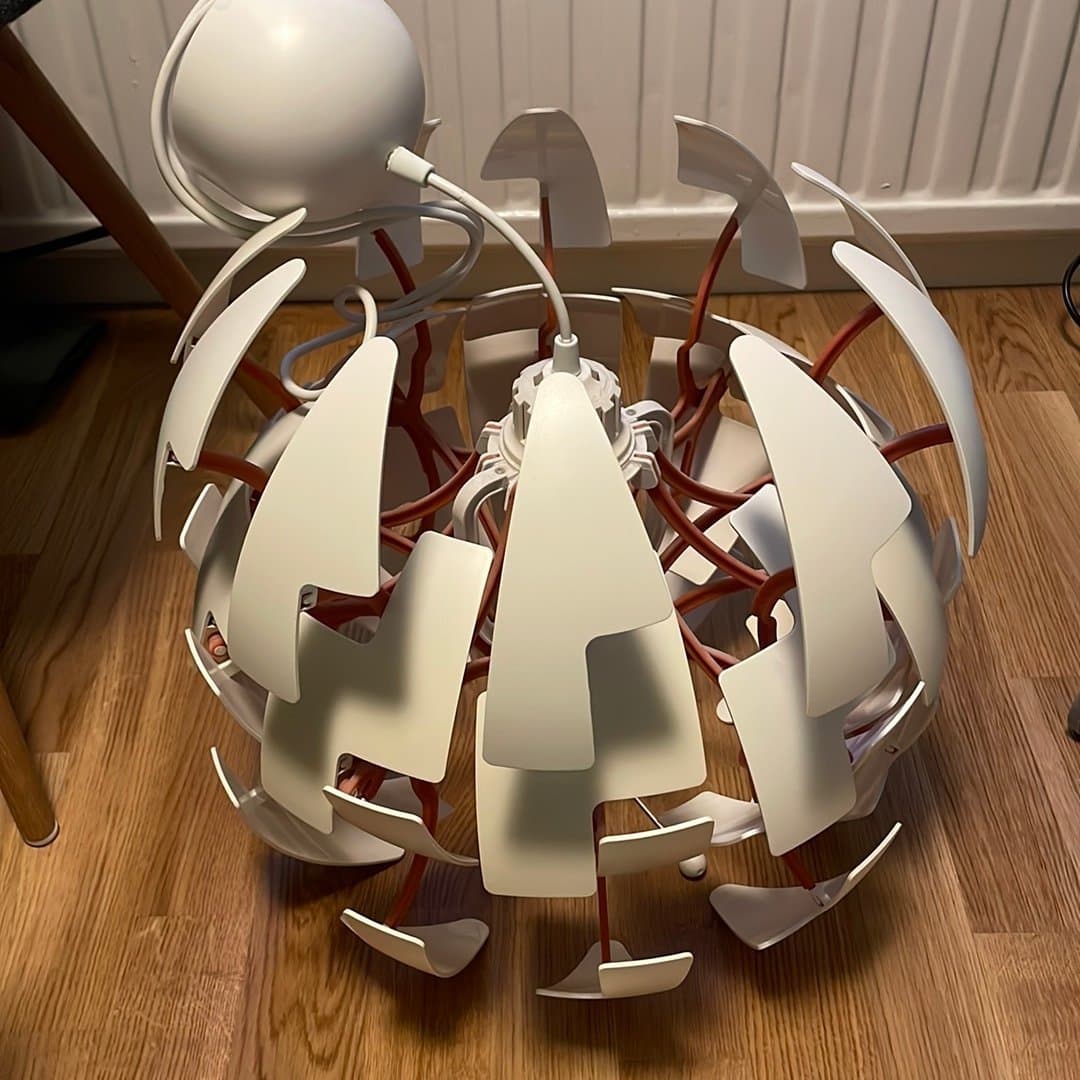 IKEA PS 2014 Taklampa, vit/röd