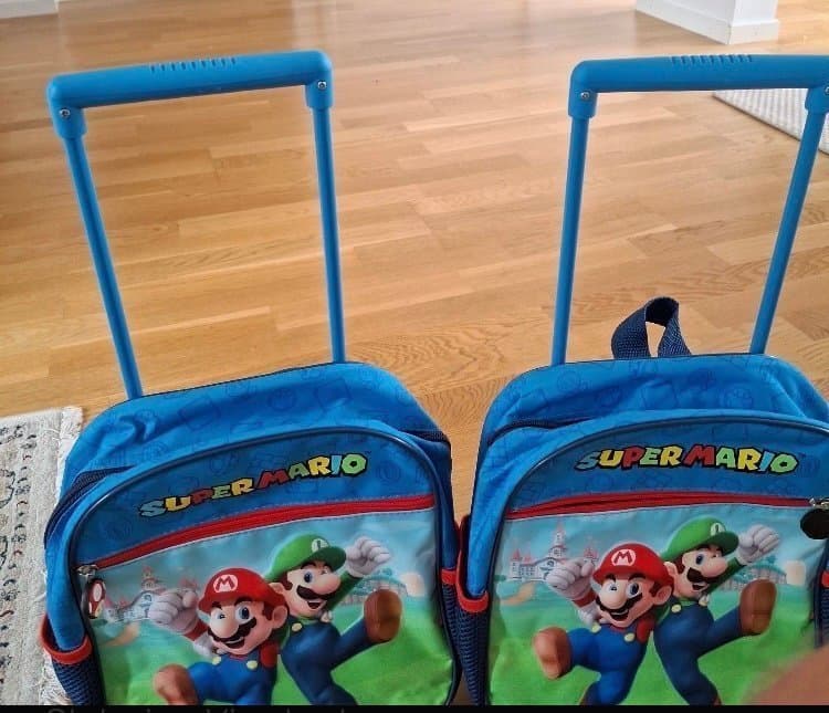 Super Mario Resväskor med Hjul - 2 st