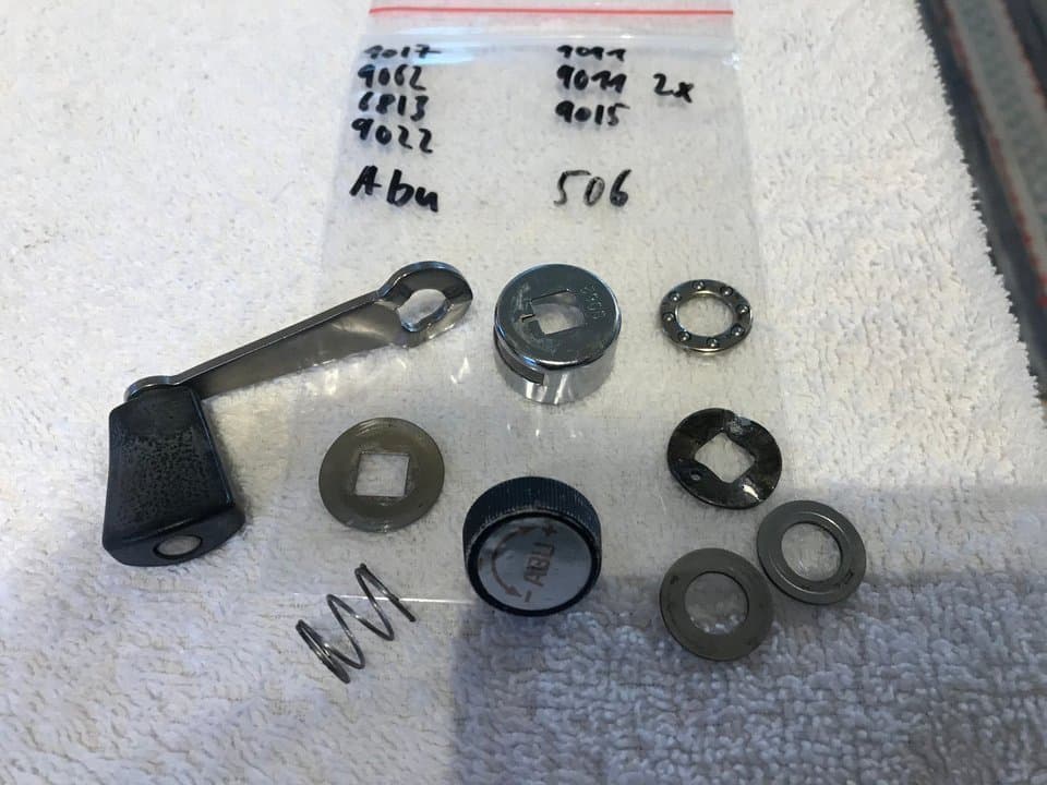 reservdel för Abu 506 här: 9017, 9062, 6813, 9022, 9011 vev