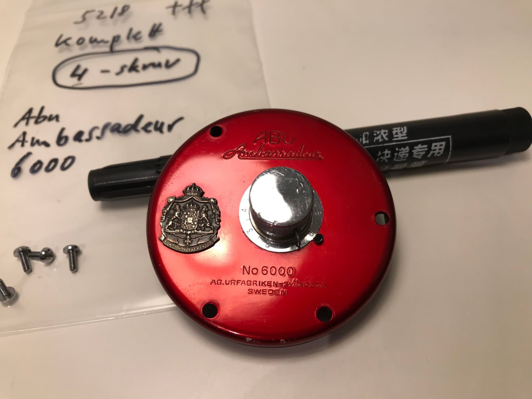 reservdel till Abu Ambassadeur 6000, här: 5218+++sidoplåt vänster komplett